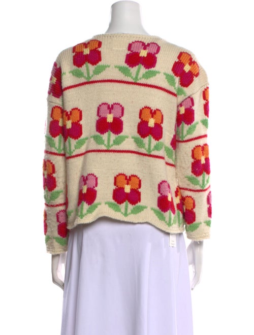 Tach Clothing Merino Wool Floral Print Sweater