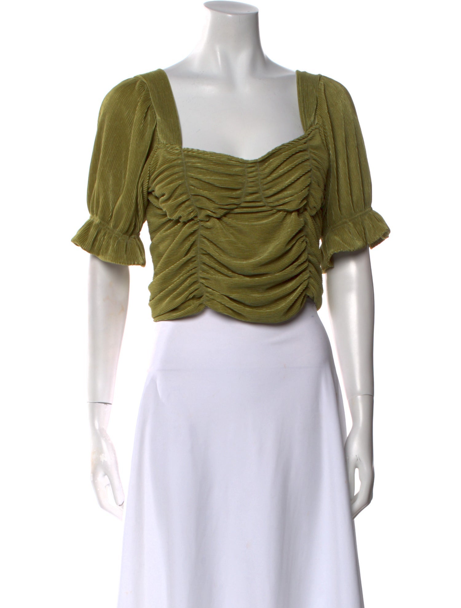 Tach Clothing Square Neckline Short Sleeve Crop Top