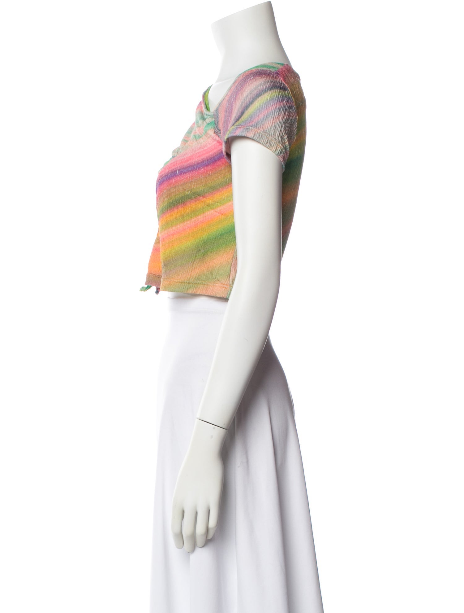 Tach Clothing Printed One-Shoulder Crop Top