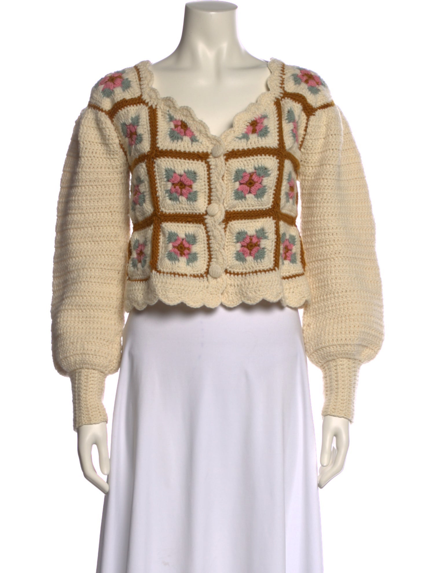 Tach Clothing Merino Wool Floral Print Sweater