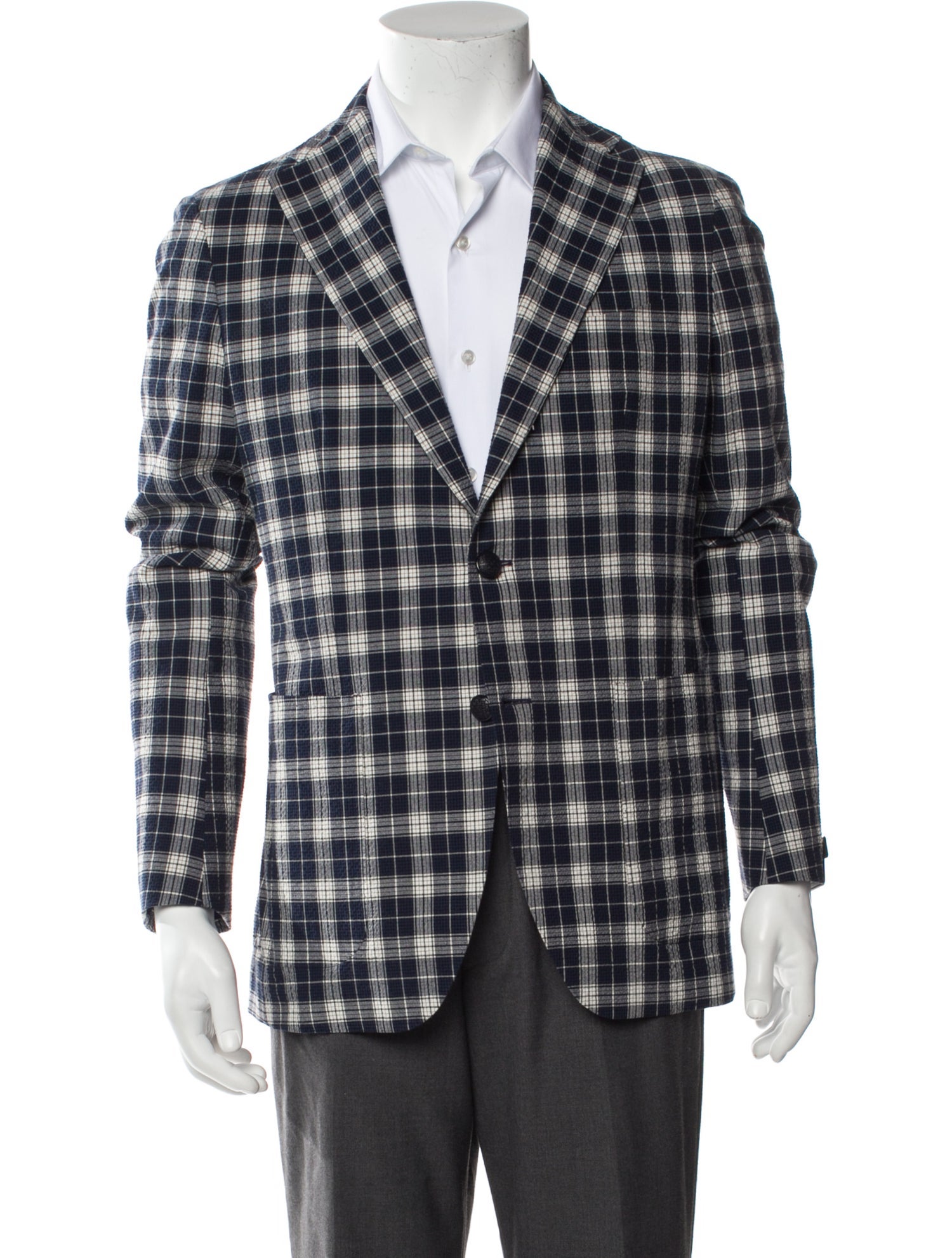 Tagliatore Plaid Print Blazer w/ Tags