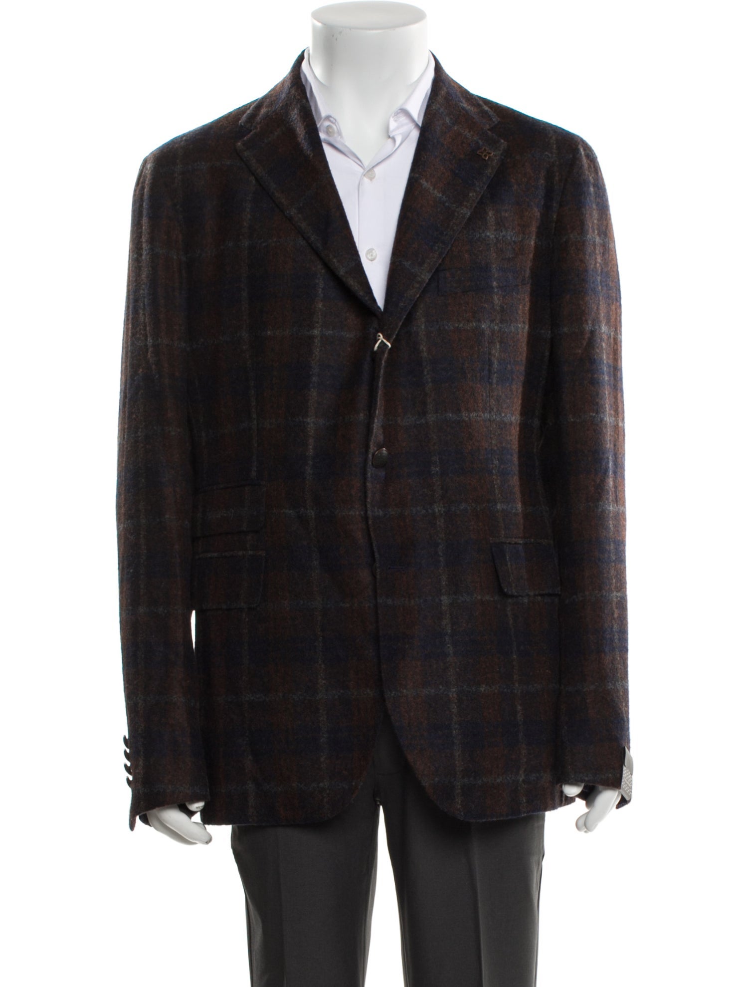 Tagliatore Plaid Print Blazer