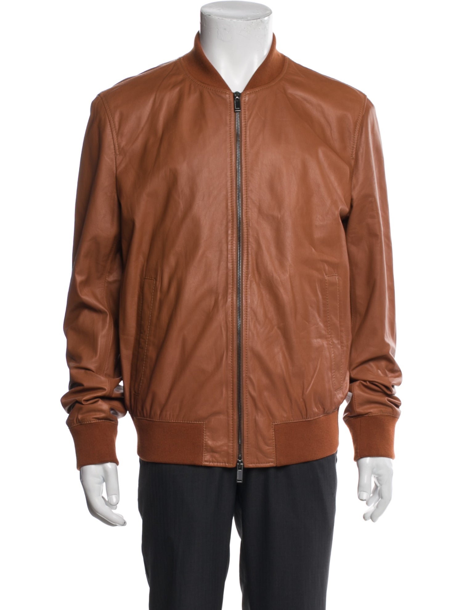 Tagliatore Lamb Leather Bomber Jacket