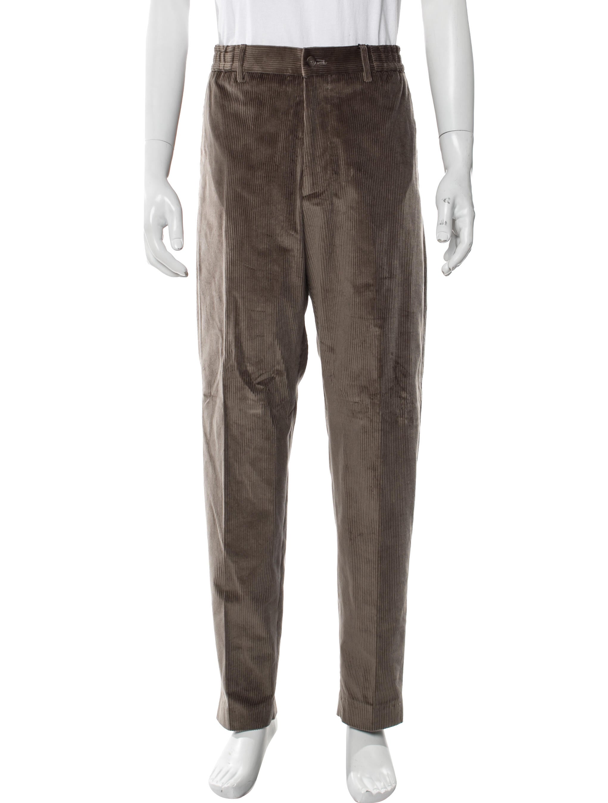 Tagliatore Plaid Print Corduroy Pants