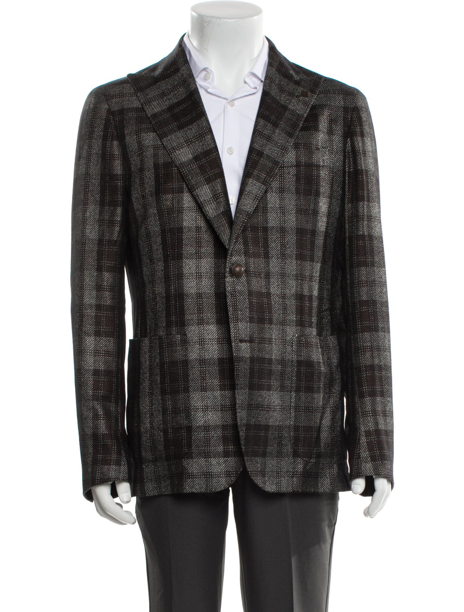 Tagliatore Plaid Print Blazer