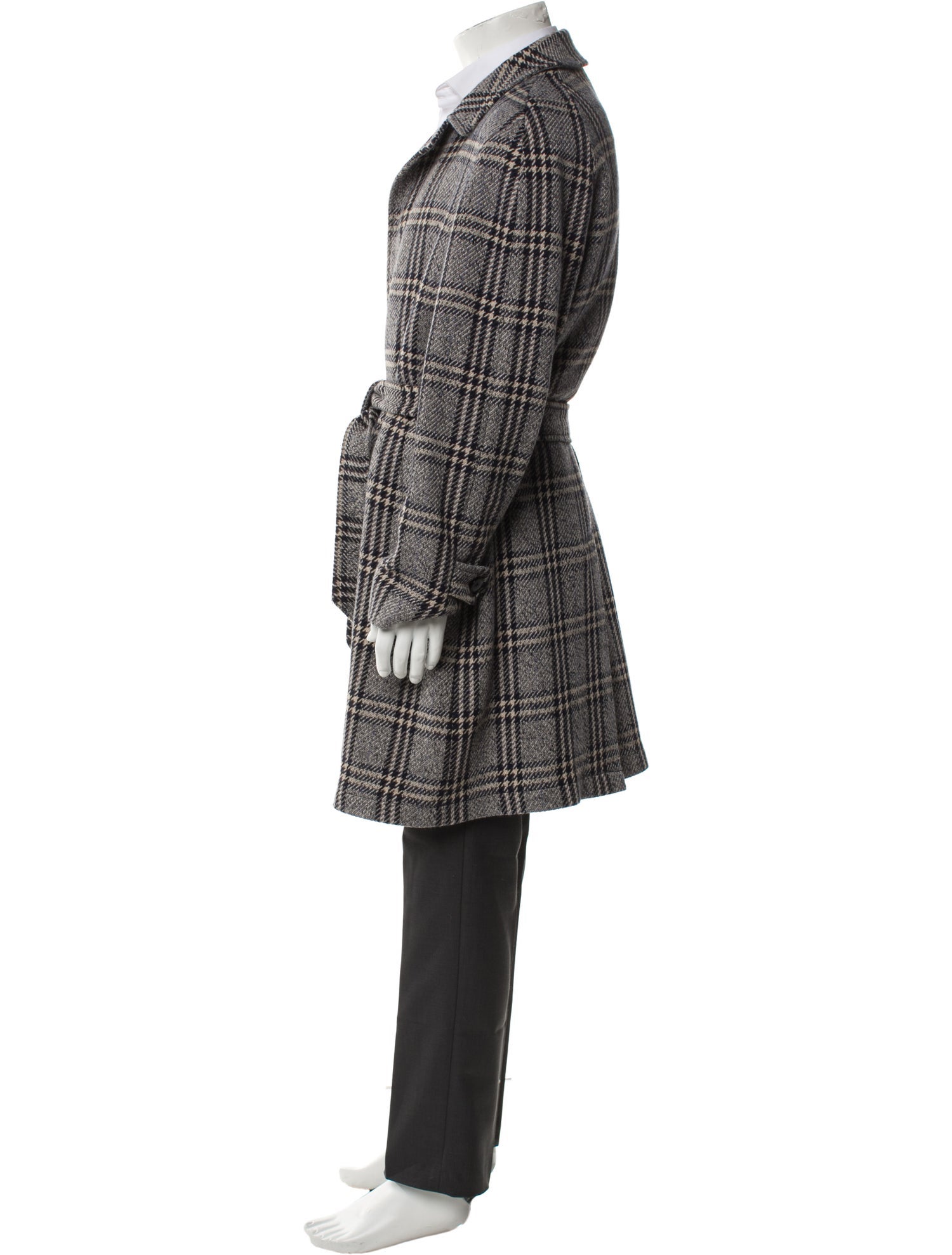 Tagliatore Plaid Print Overcoat