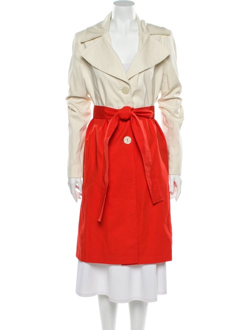 Tahari Trench Coat Orange