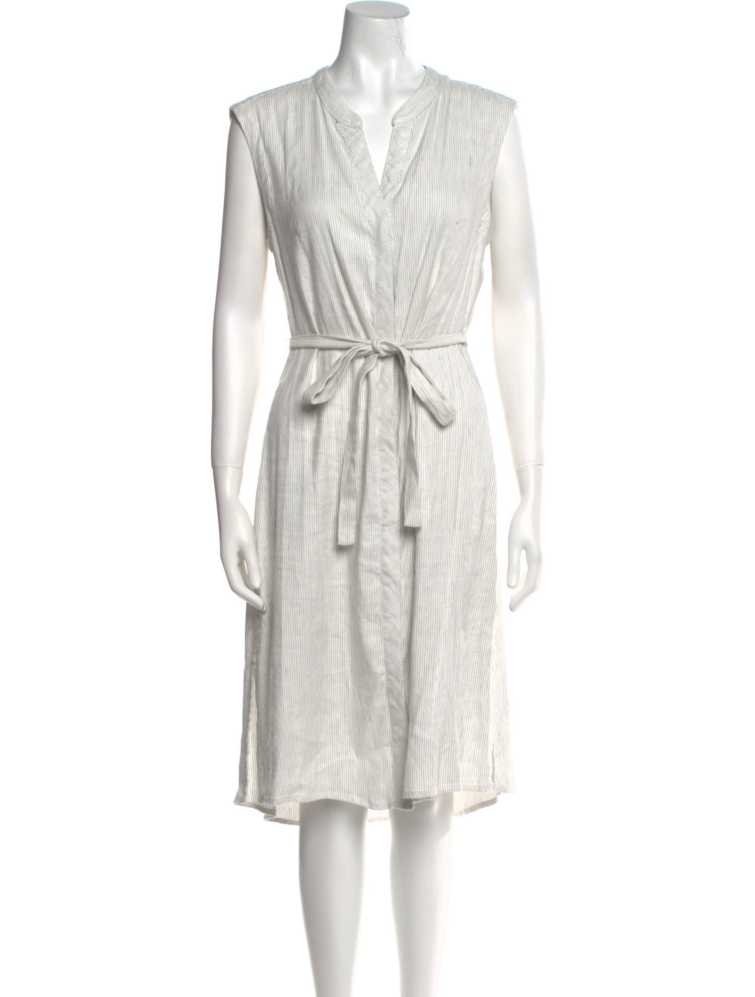 Tahari Linen Midi Length Dress