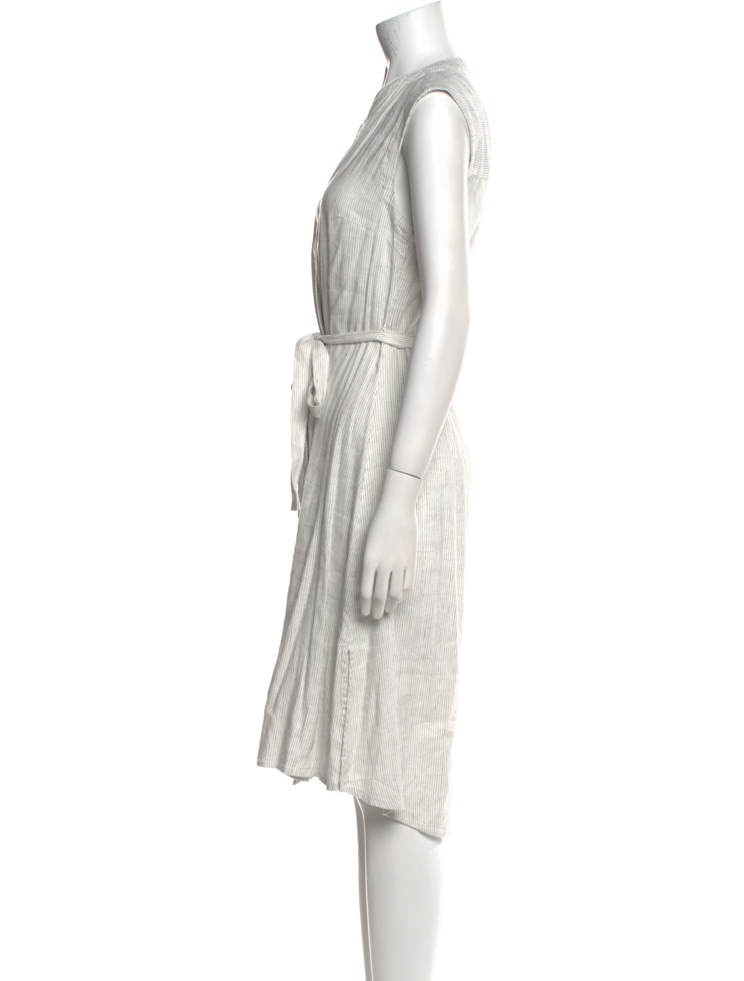 Tahari Linen Midi Length Dress