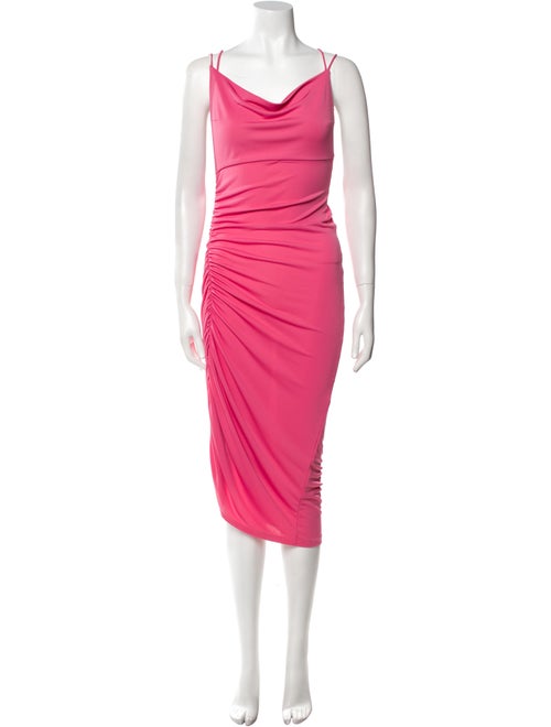 The Andamane Cowl Neck Knee-Length Dress