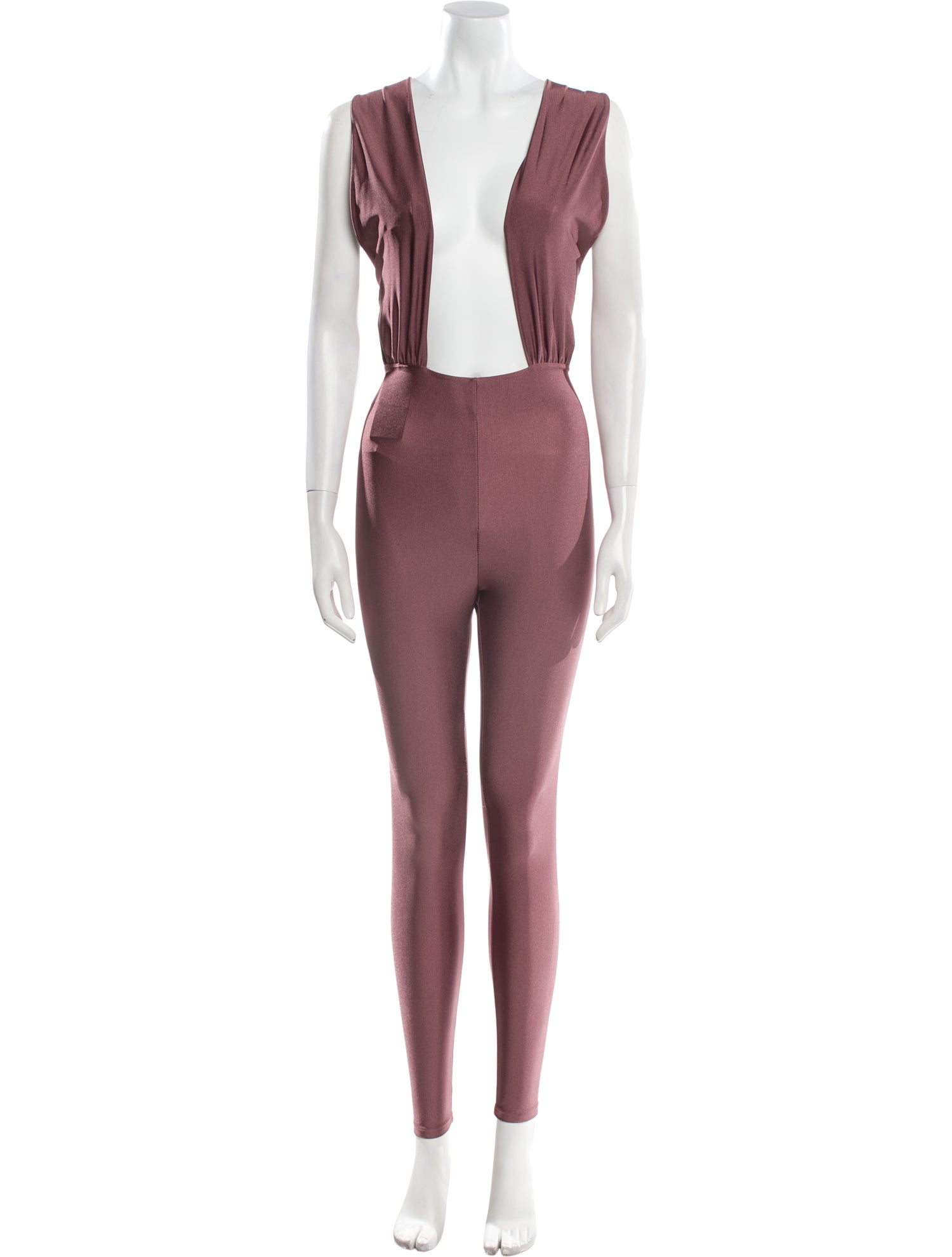 The Andamane Nylon Plunge Neckline Jumpsuit