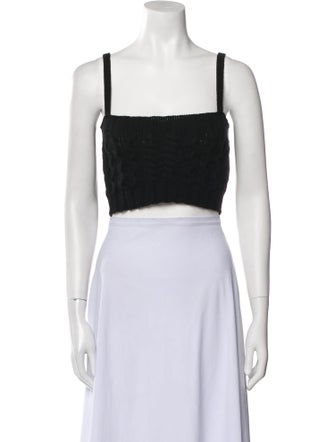 The Andamane Wool Square Neckline Crop Top