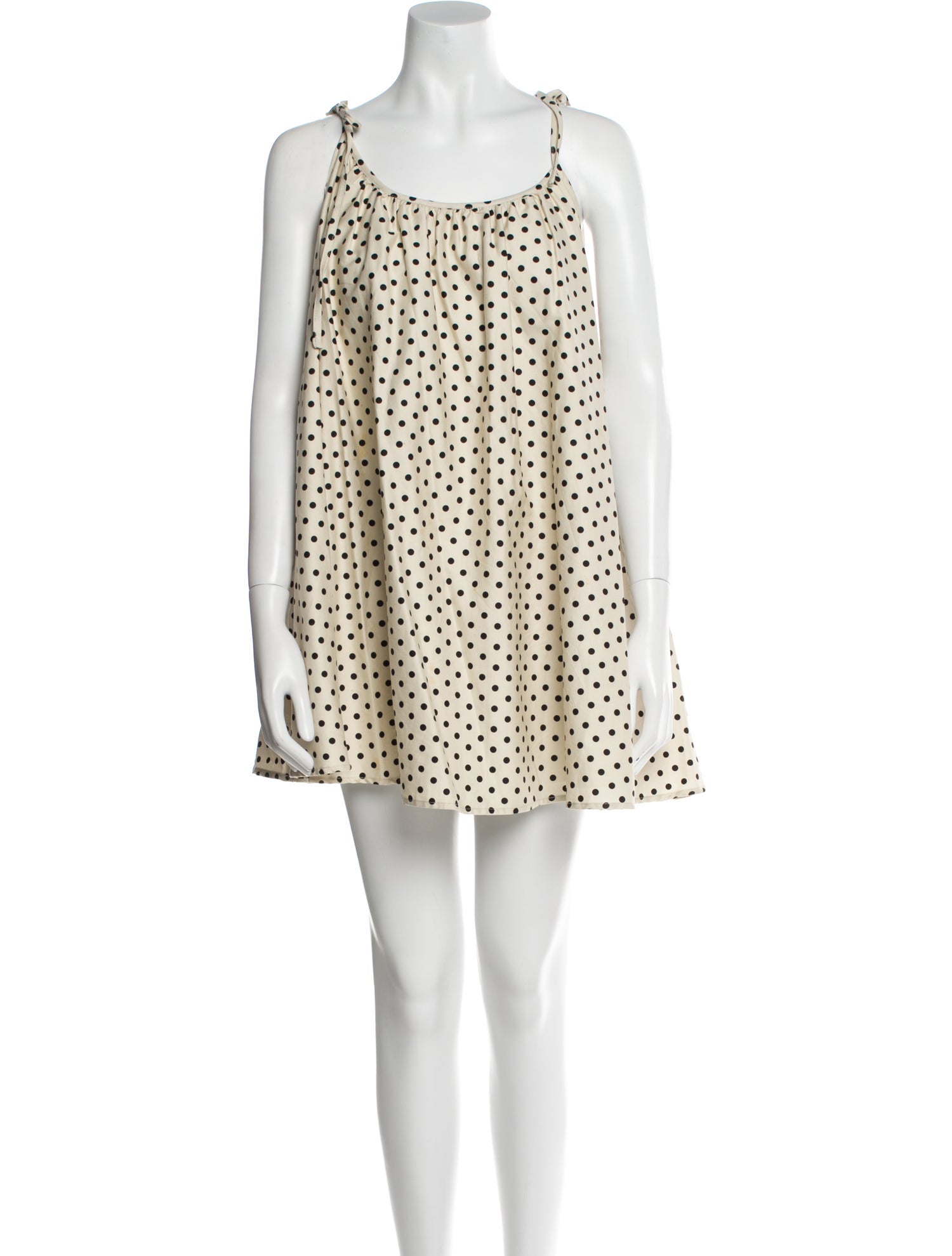The Andamane Polka Dot Print Mini Dress