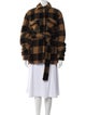 The Andamane Plaid Print Faux Fur Jacket