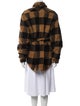 The Andamane Plaid Print Faux Fur Jacket