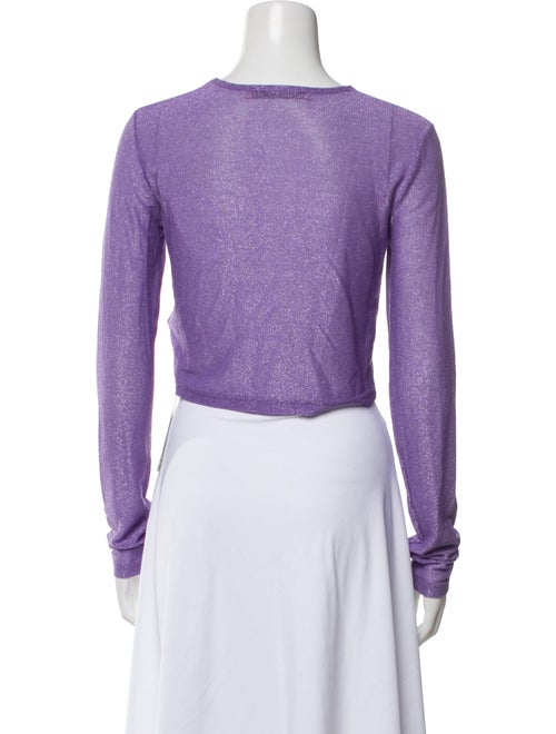 The Andamane Bateau Neckline Long Sleeve Crop Top