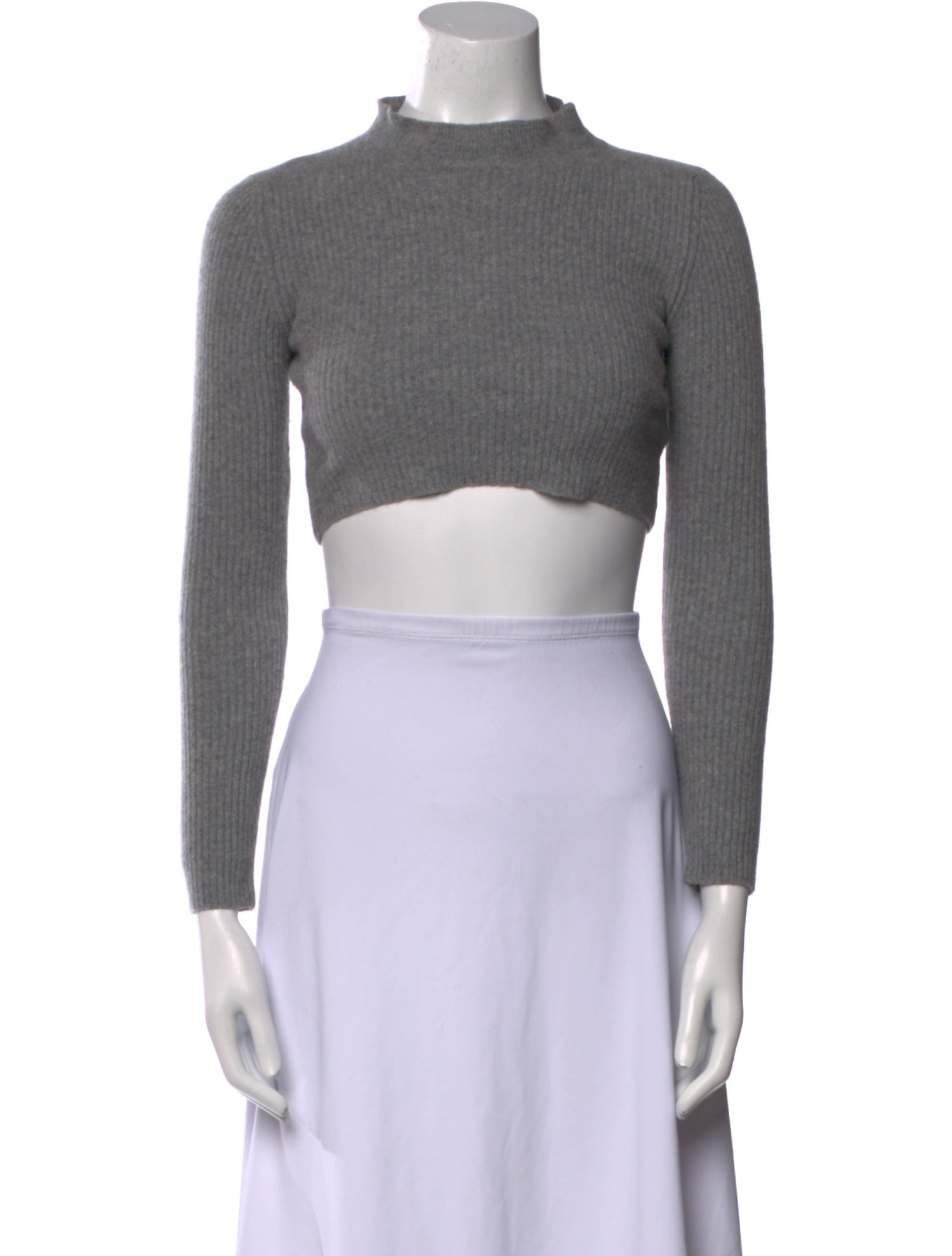 The Andamane Wool Mock Neck Crop Top