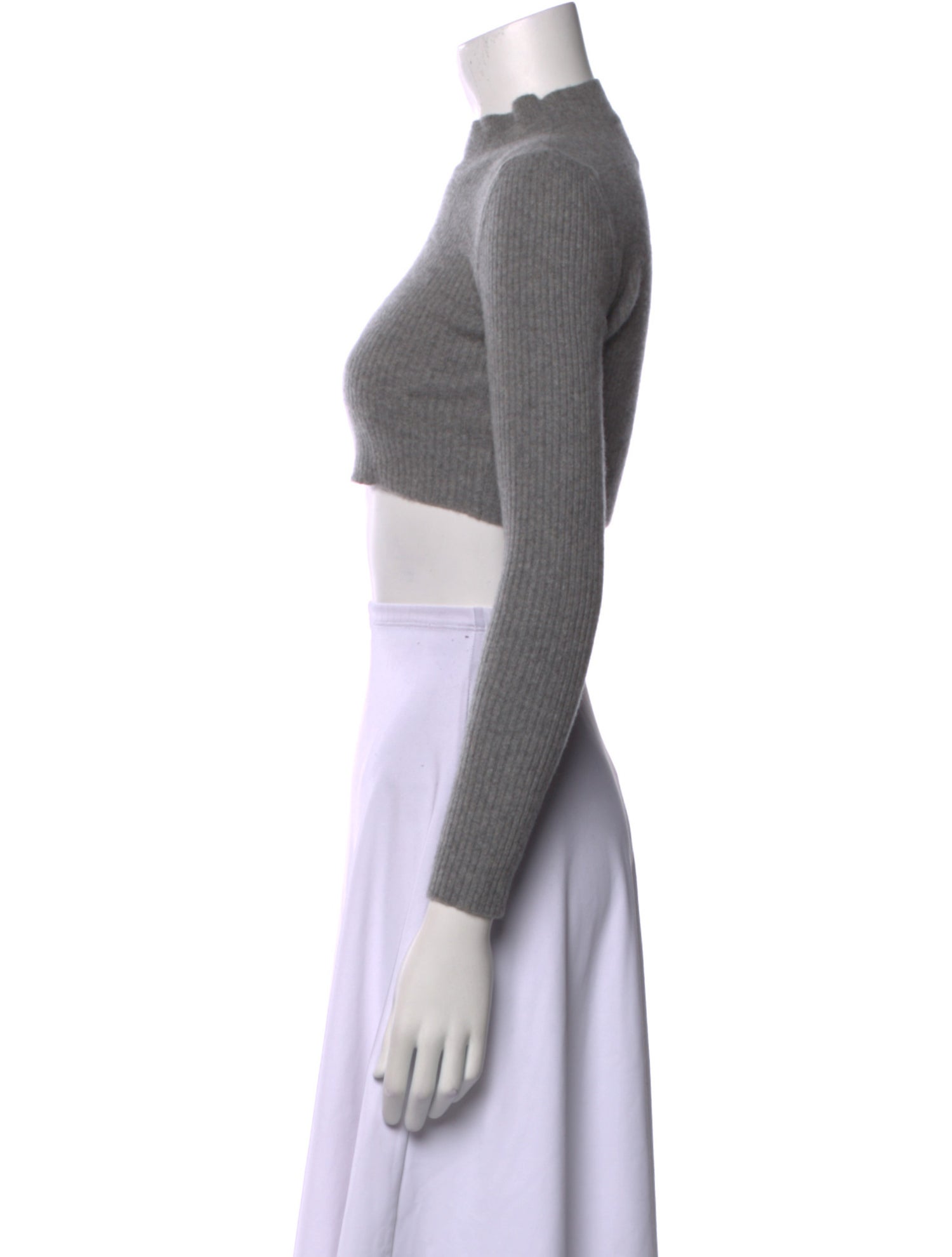 The Andamane Wool Mock Neck Crop Top