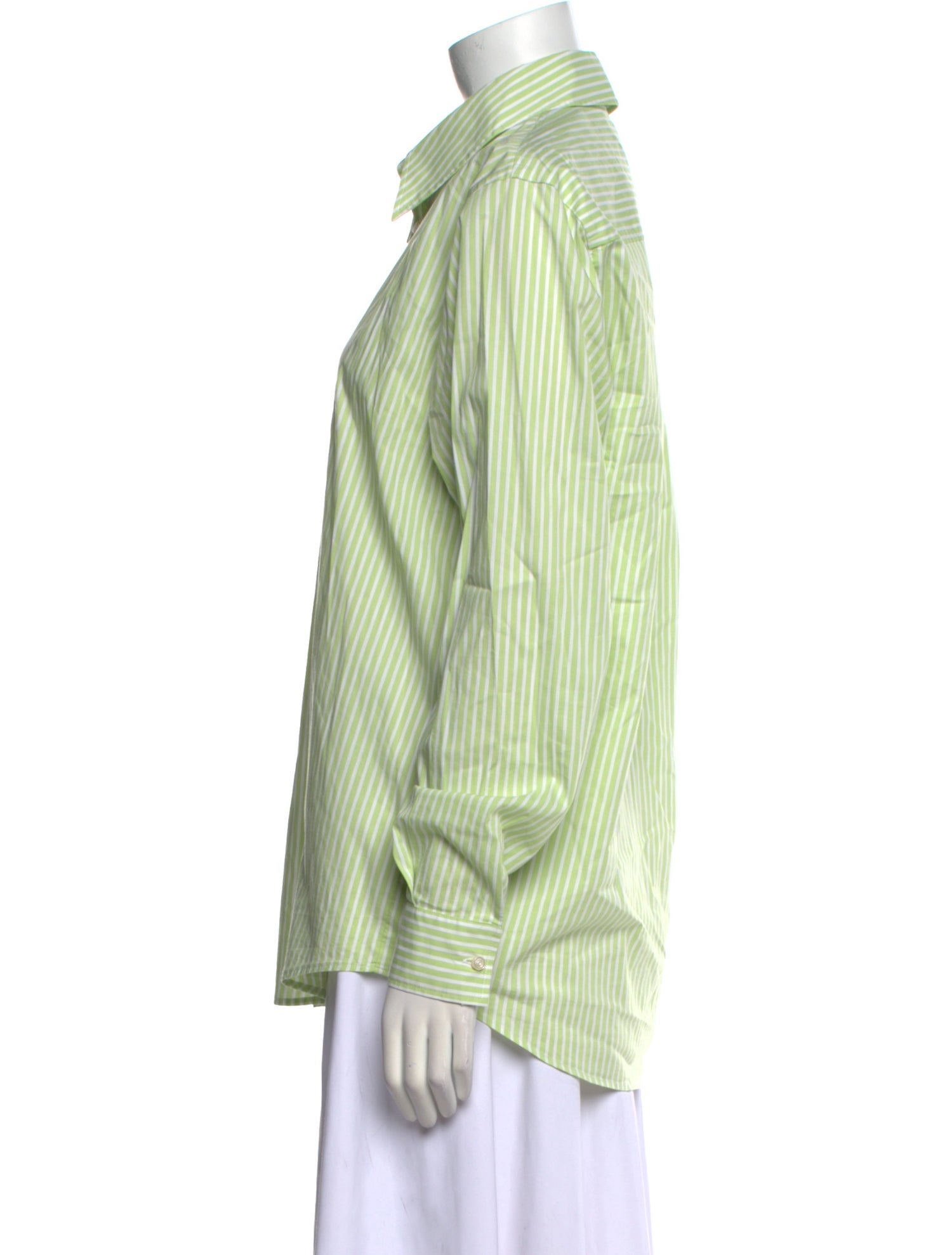 The Andamane Striped Long Sleeve Button-Up Top