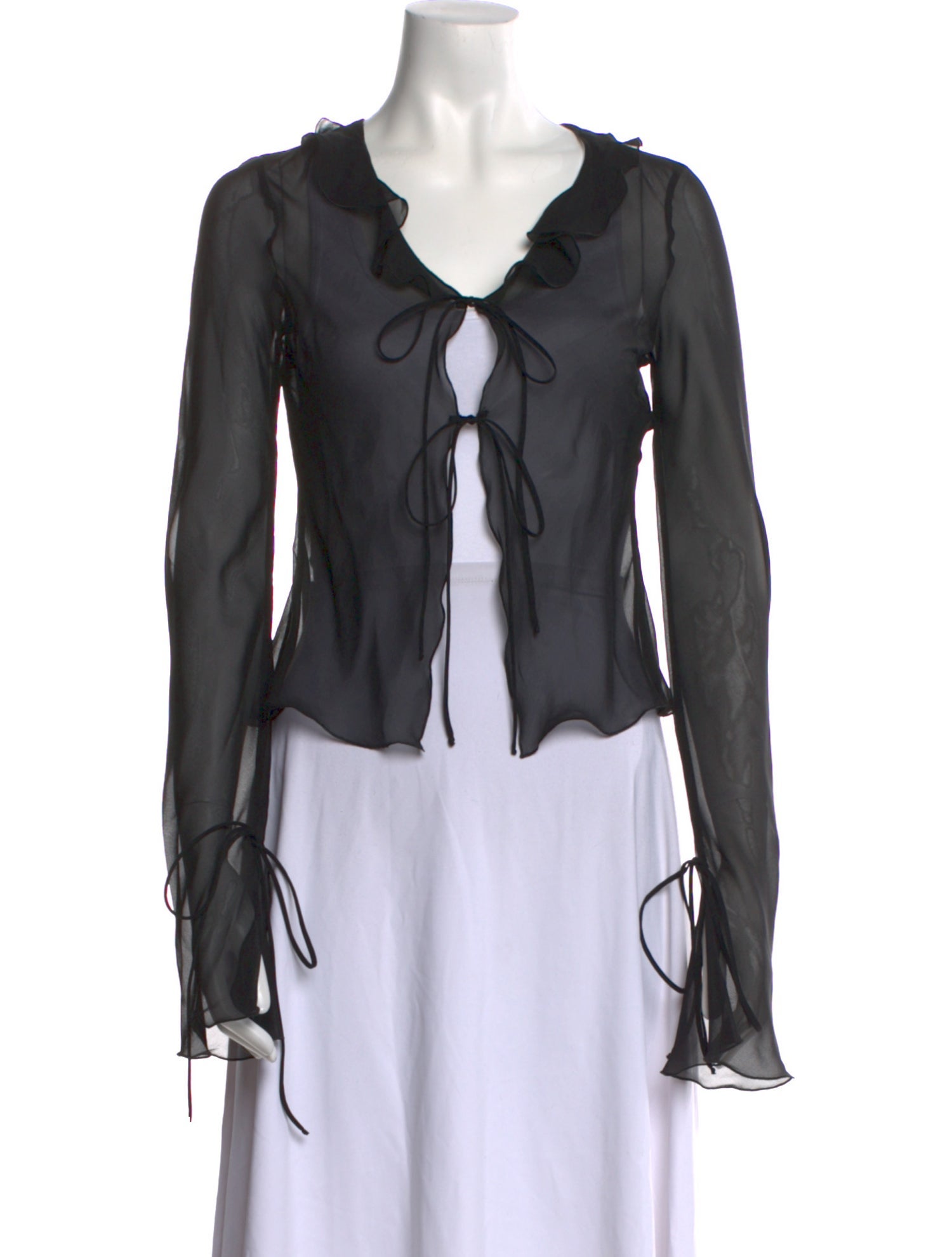 The Andamane Silk Open Front Top w/ Tags