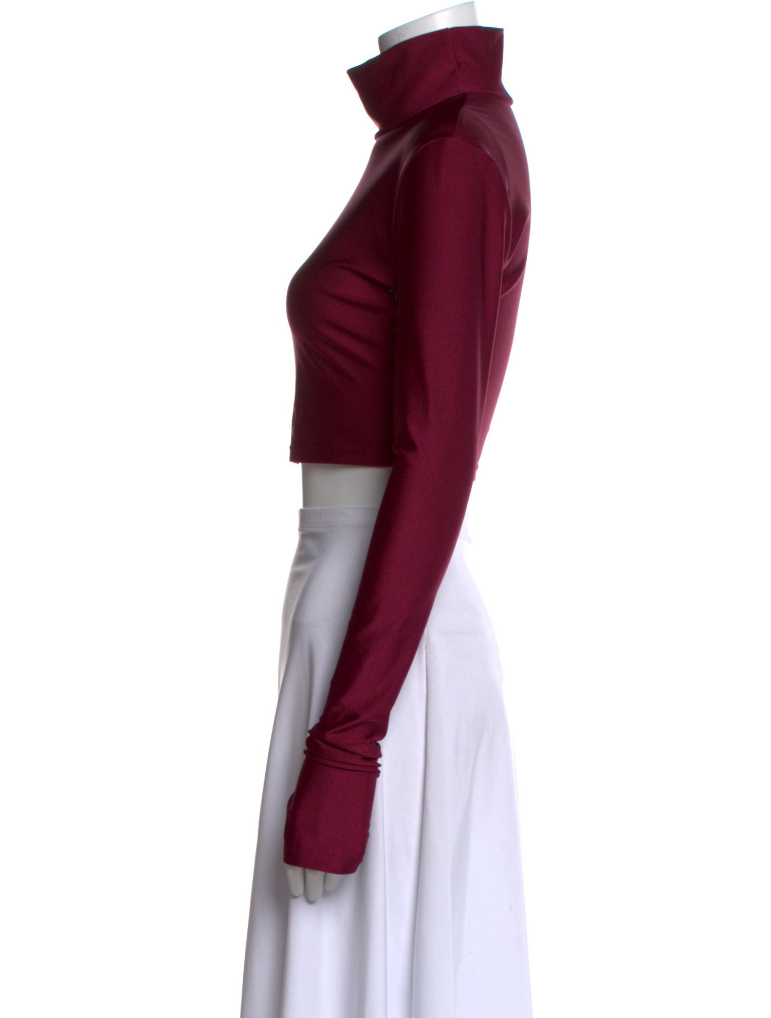 The Andamane Nylon Turtleneck Crop Top