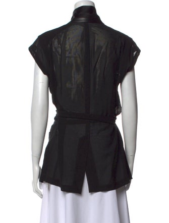 TAKAHIROMIYASHITA The SoloIst. Silk Short Sleeve Button-Up Top