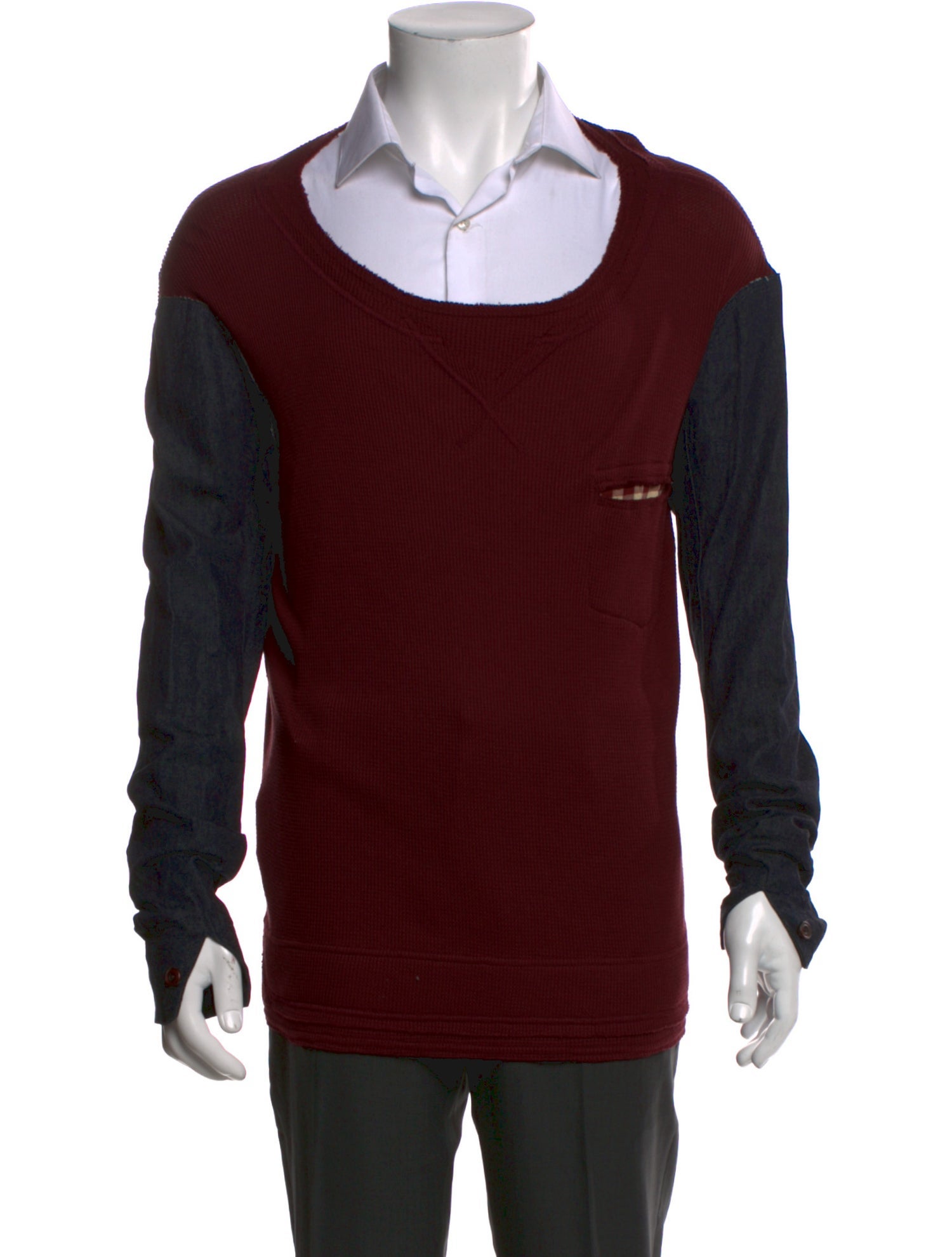 TAKAHIROMIYASHITA The SoloIst. Colorblock Pattern Scoop Neck Sweater Vest w/ Tags