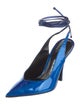 The Attico x Linda Farrow Patent Leather Slingback Pumps