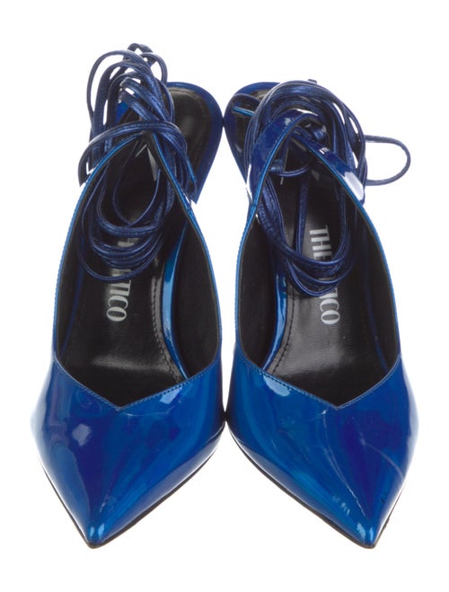 The Attico x Linda Farrow Patent Leather Slingback Pumps