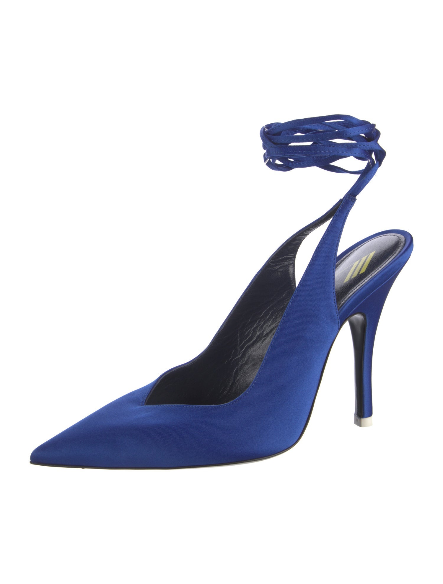 The Attico x Linda Farrow Satin Slingback Pumps