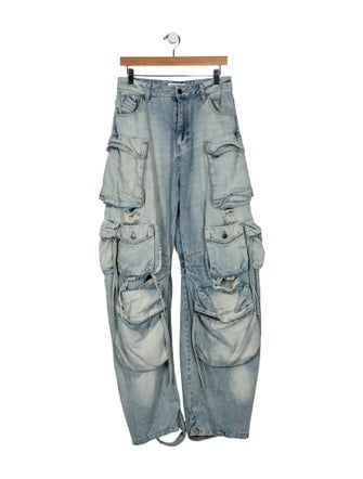 The Attico x Linda Farrow High-Rise Wide Leg Jeans