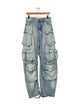 The Attico x Linda Farrow High-Rise Wide Leg Jeans