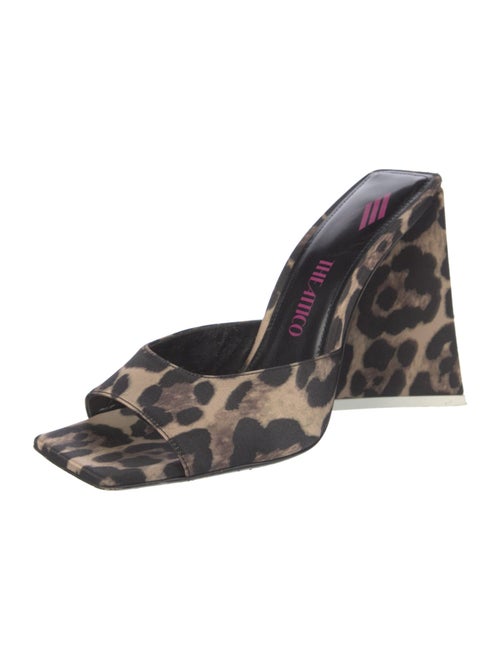 The Attico x Linda Farrow Animal Print Slides