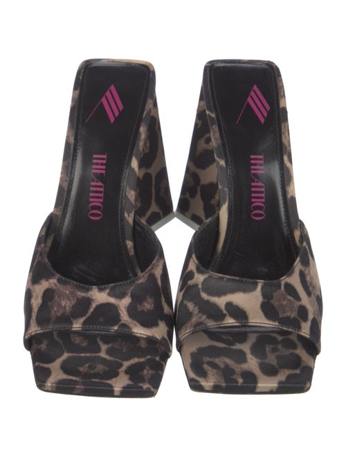 The Attico x Linda Farrow Animal Print Slides