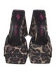 The Attico x Linda Farrow Animal Print Slides