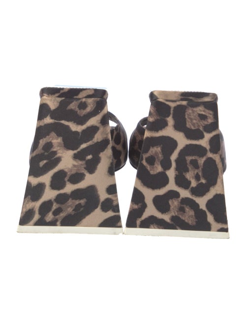 The Attico x Linda Farrow Animal Print Slides