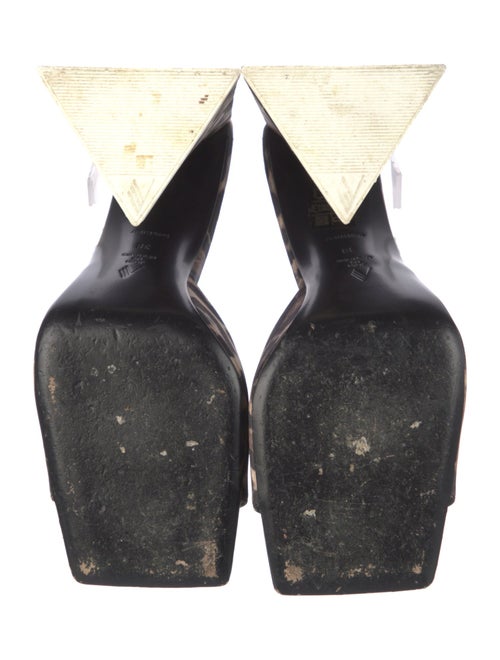 The Attico x Linda Farrow Animal Print Slides