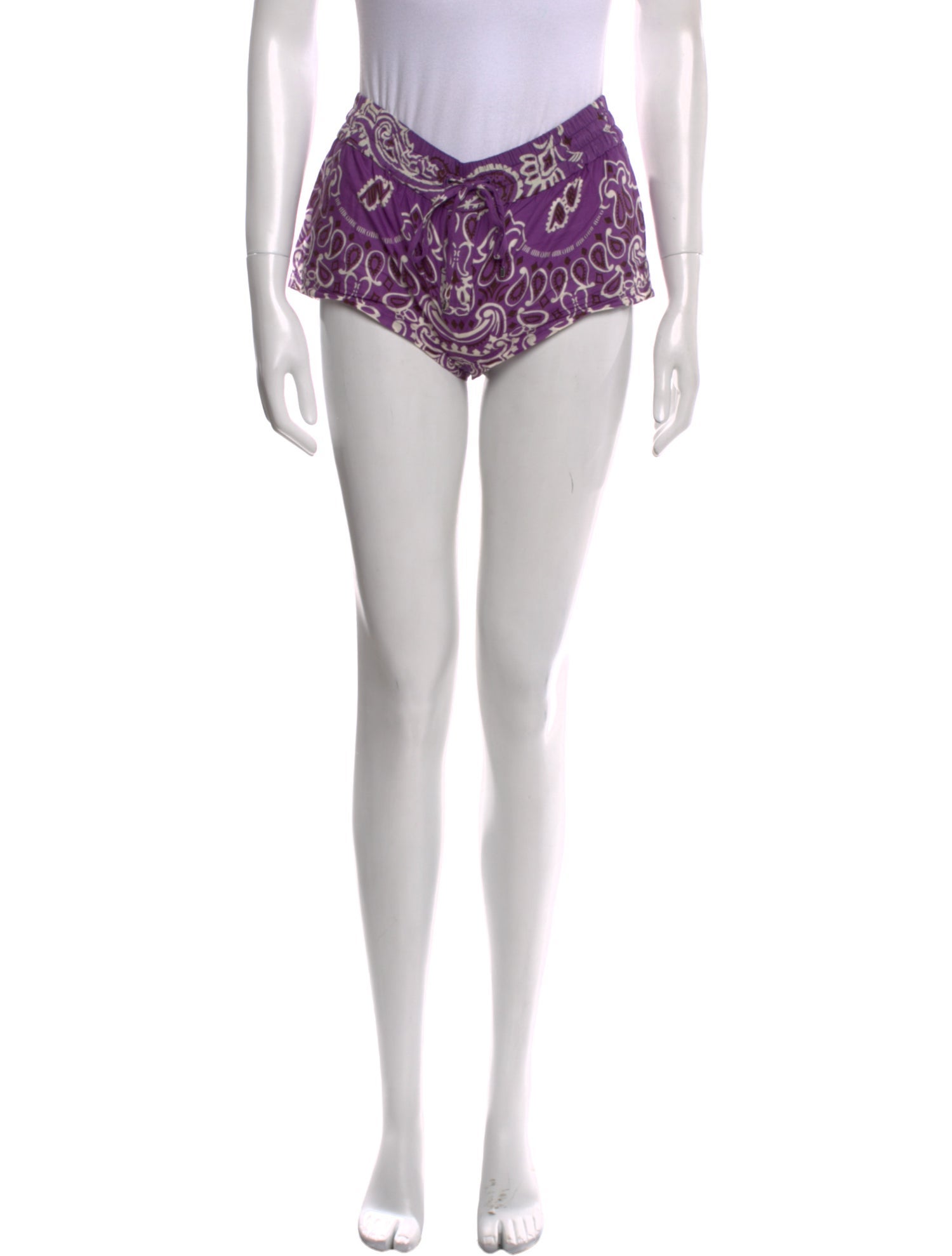 The Attico x Linda Farrow Paisley Print Mini Shorts w/ Tags