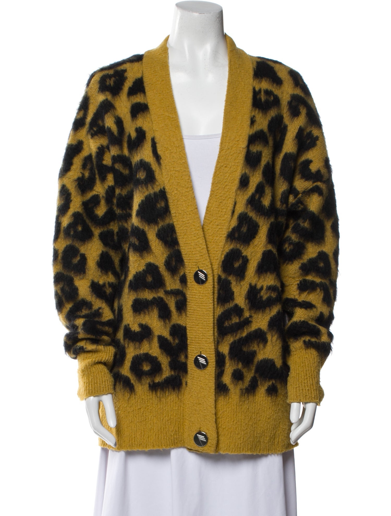 The Attico x Linda Farrow Wool Animal Print Blazer
