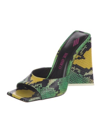 The Attico x Linda Farrow Snakeskin Printed Slides