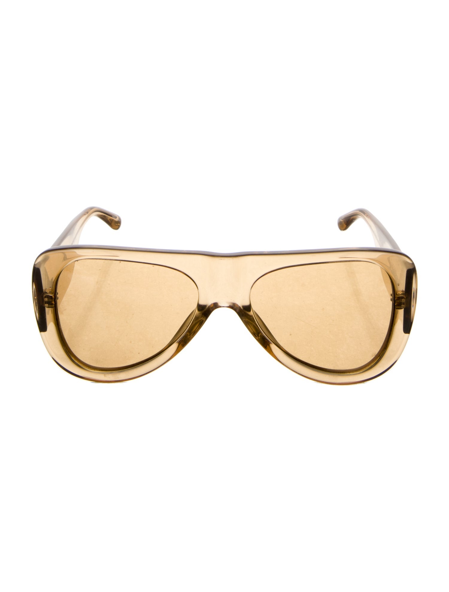 The Attico x Linda Farrow Aviator Tinted Sunglasses