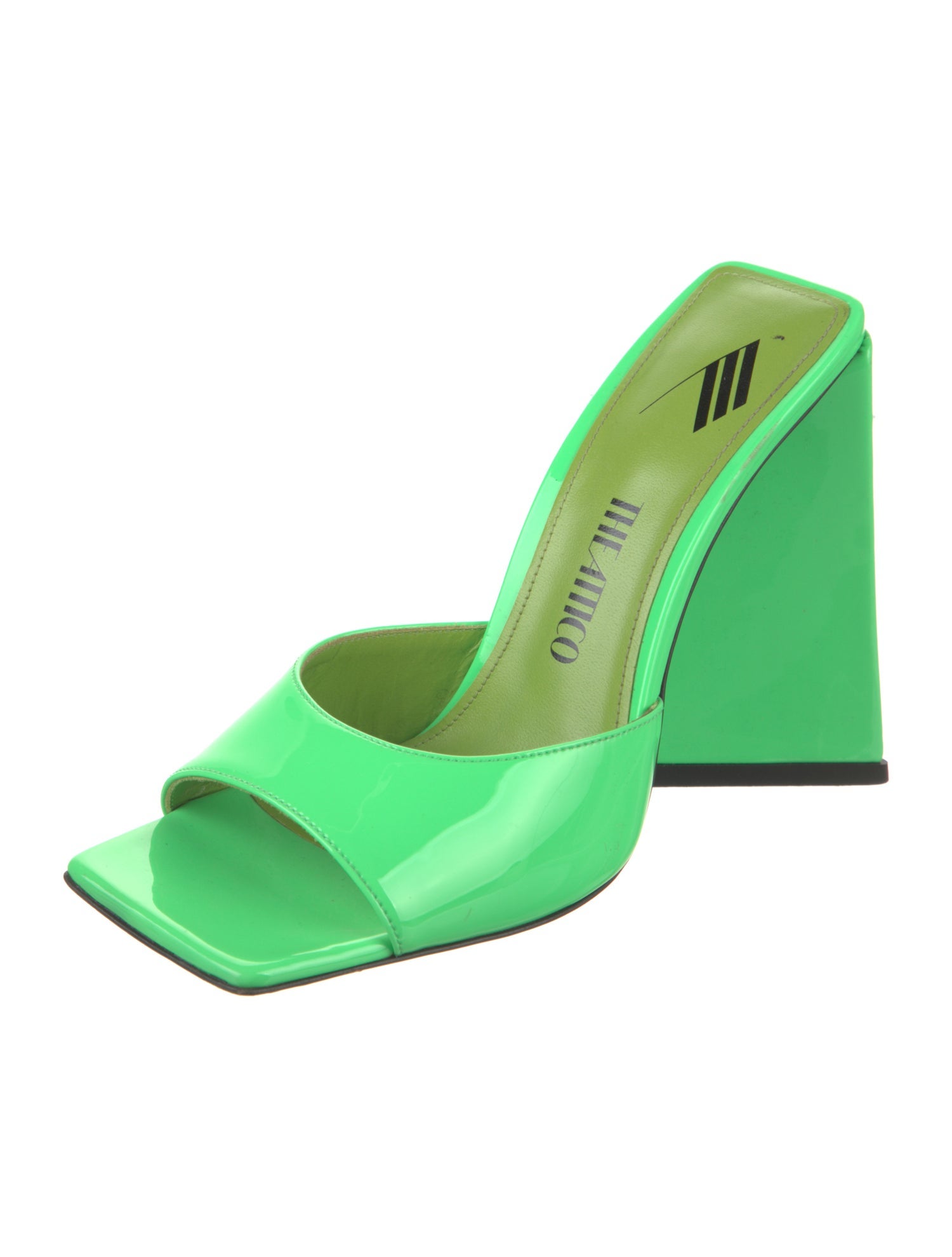 The Attico x Linda Farrow Patent Leather Slides