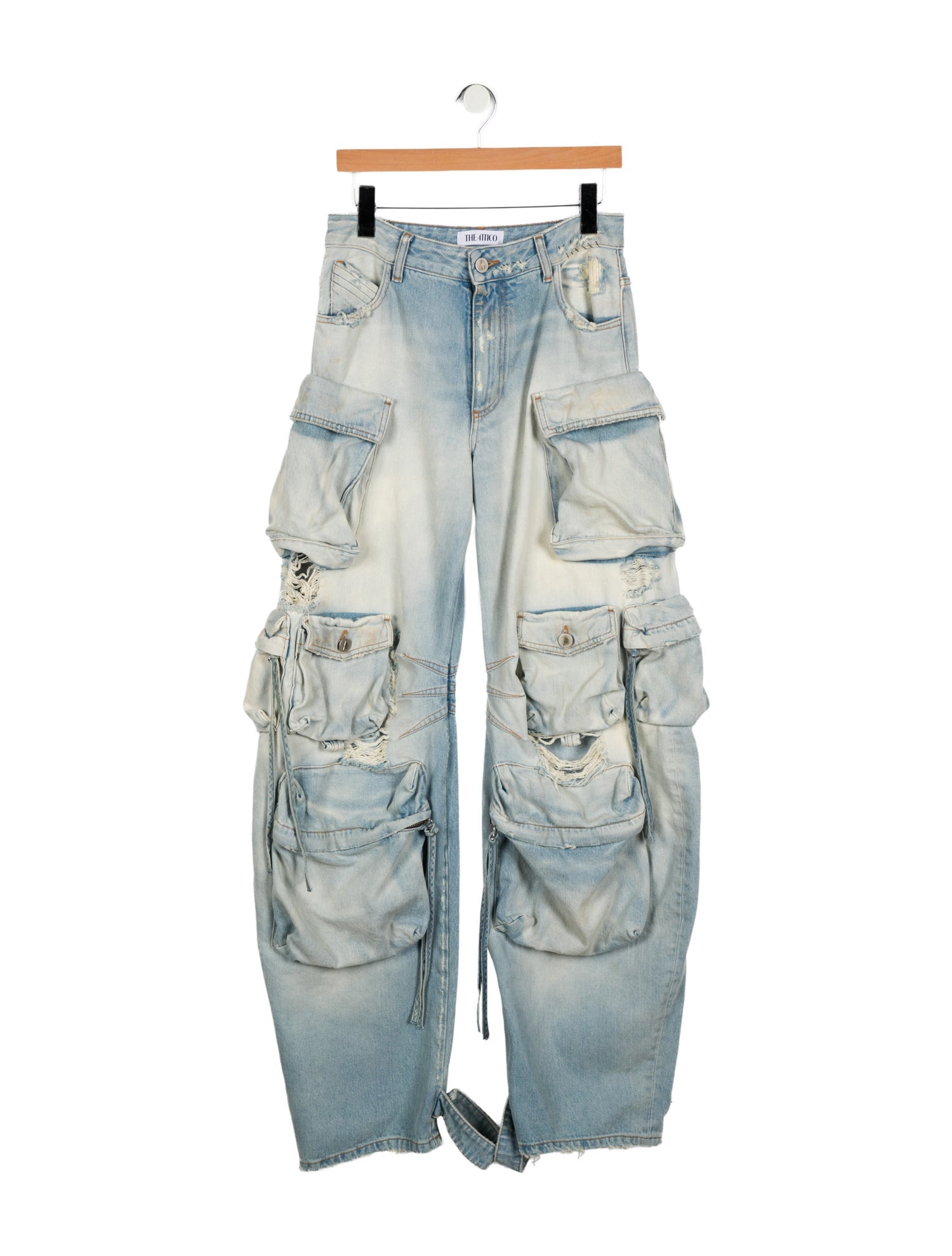 The Attico x Linda Farrow High-Rise Straight Leg Jeans