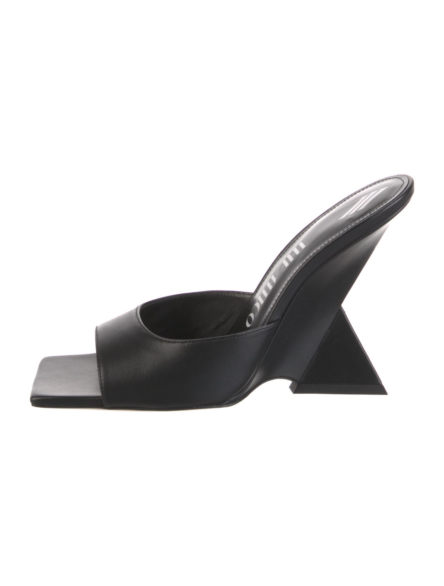 The Attico x Linda Farrow Leather Slides