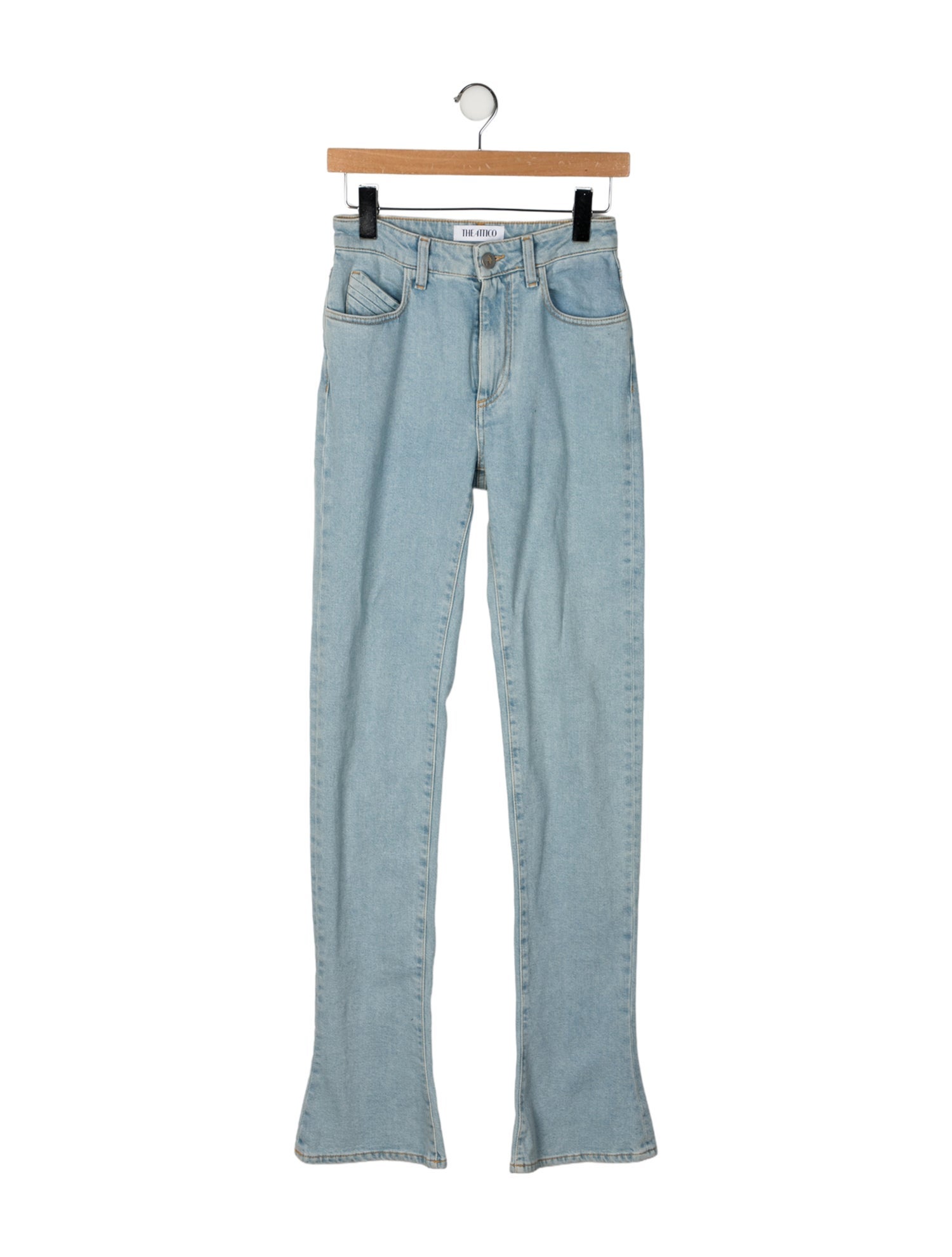 The Attico x Linda Farrow High-Rise Straight Leg Jeans