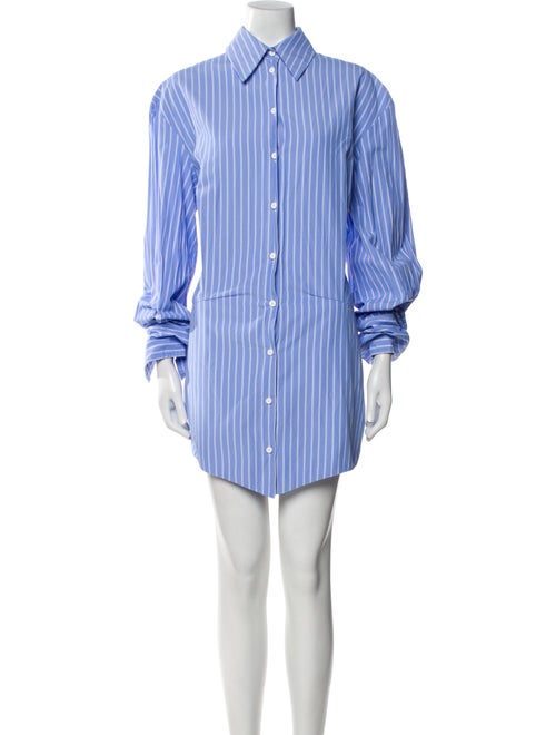 The Attico x Linda Farrow Striped Mini Dress