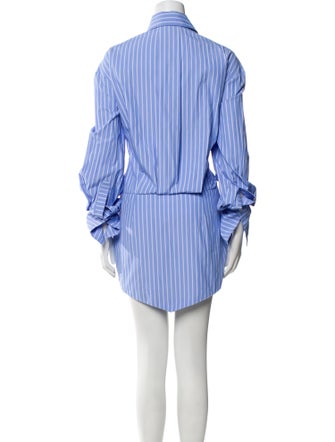 The Attico x Linda Farrow Striped Mini Dress