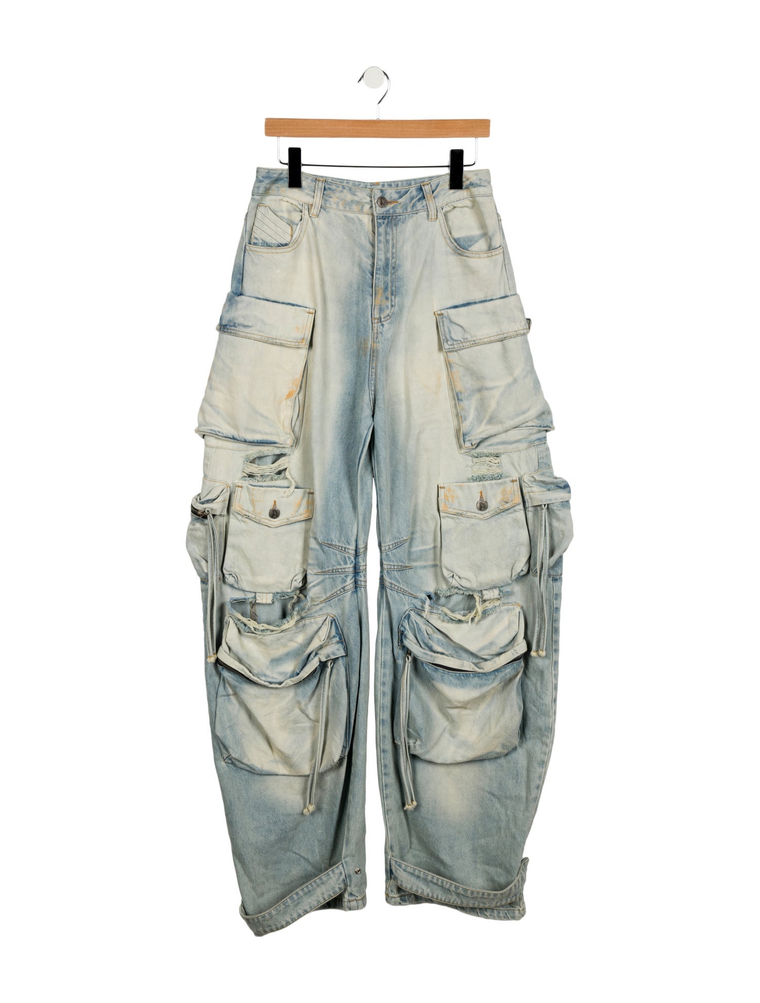 The Attico x Linda Farrow High-Rise Wide Leg Jeans