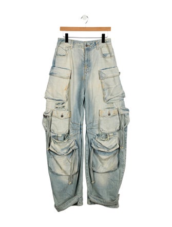 The Attico x Linda Farrow High-Rise Wide Leg Jeans