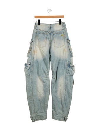 The Attico x Linda Farrow High-Rise Wide Leg Jeans
